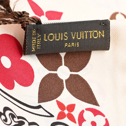 Louis Vuitton Silk Sweet Flower Bandeau Rouge 3 of 3