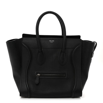 Celine Drummed Calfskin Mini Luggage Black 1 of 9