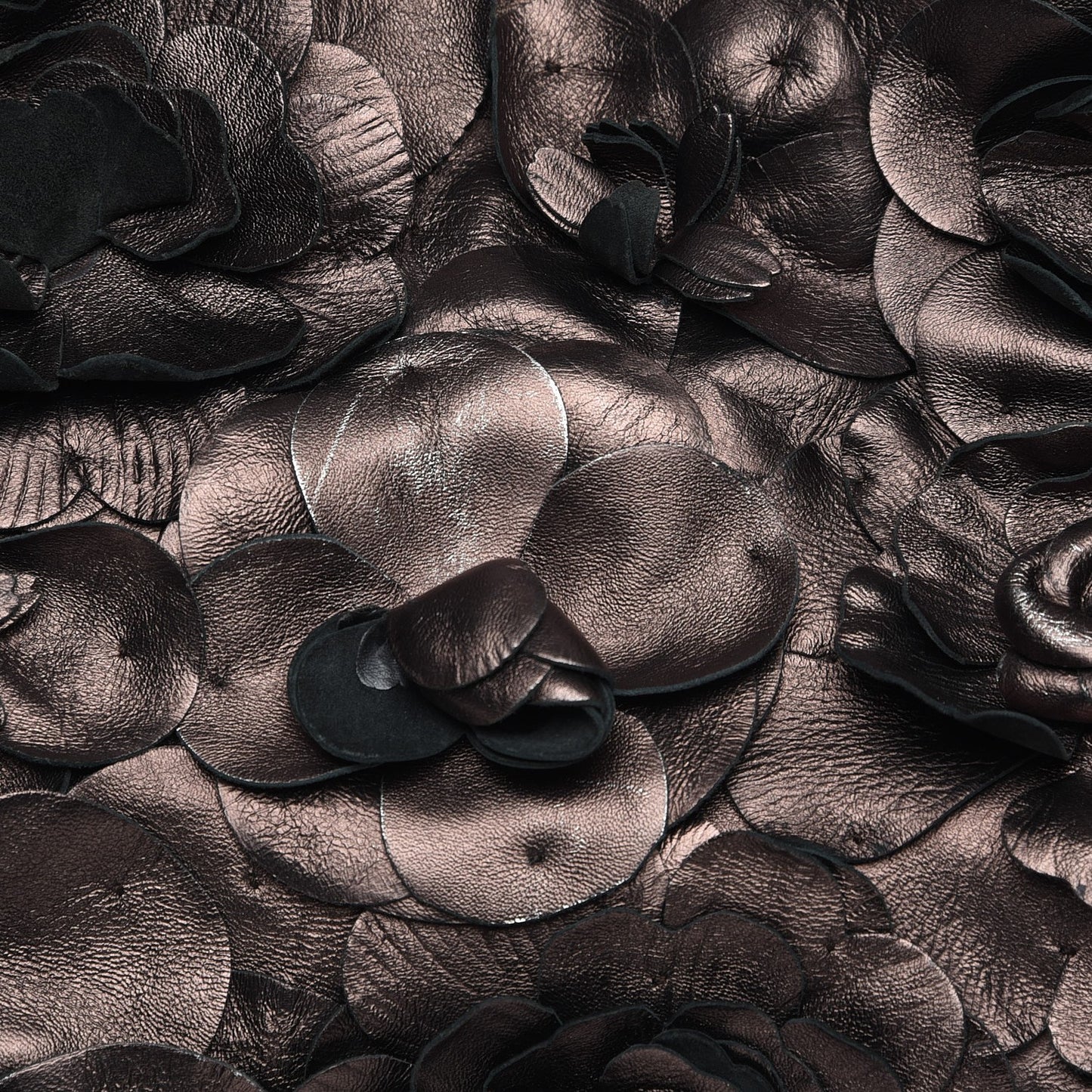 Metallic Nappa Floral Tote