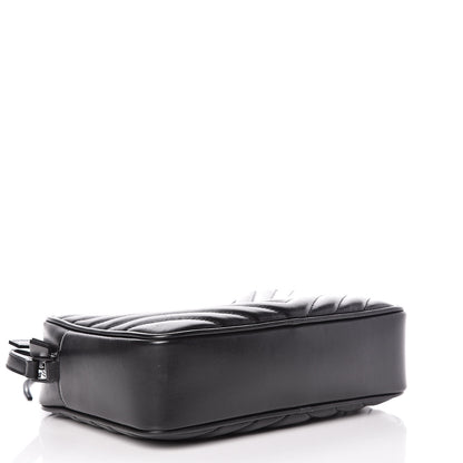 Saint Laurent Calfskin Matelasse Monogram Lou Camera Bag Black 4 of 12