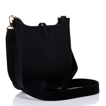 Hermes Taurillon Clemence Evelyne TPM Black 2 of 4