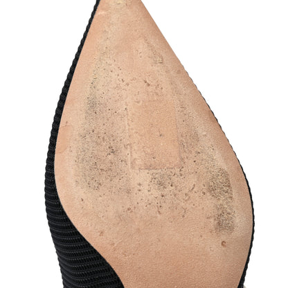 Christian Dior Technical Canvas Ribbon J'Adior Slingback 100mm Pumps 36.5 Black 7 of 9