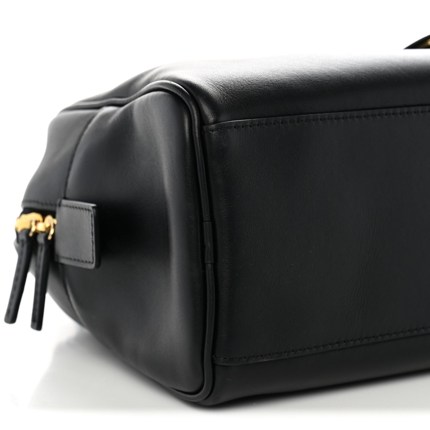 Calfskin Large Perfect Bowling Bag Black
