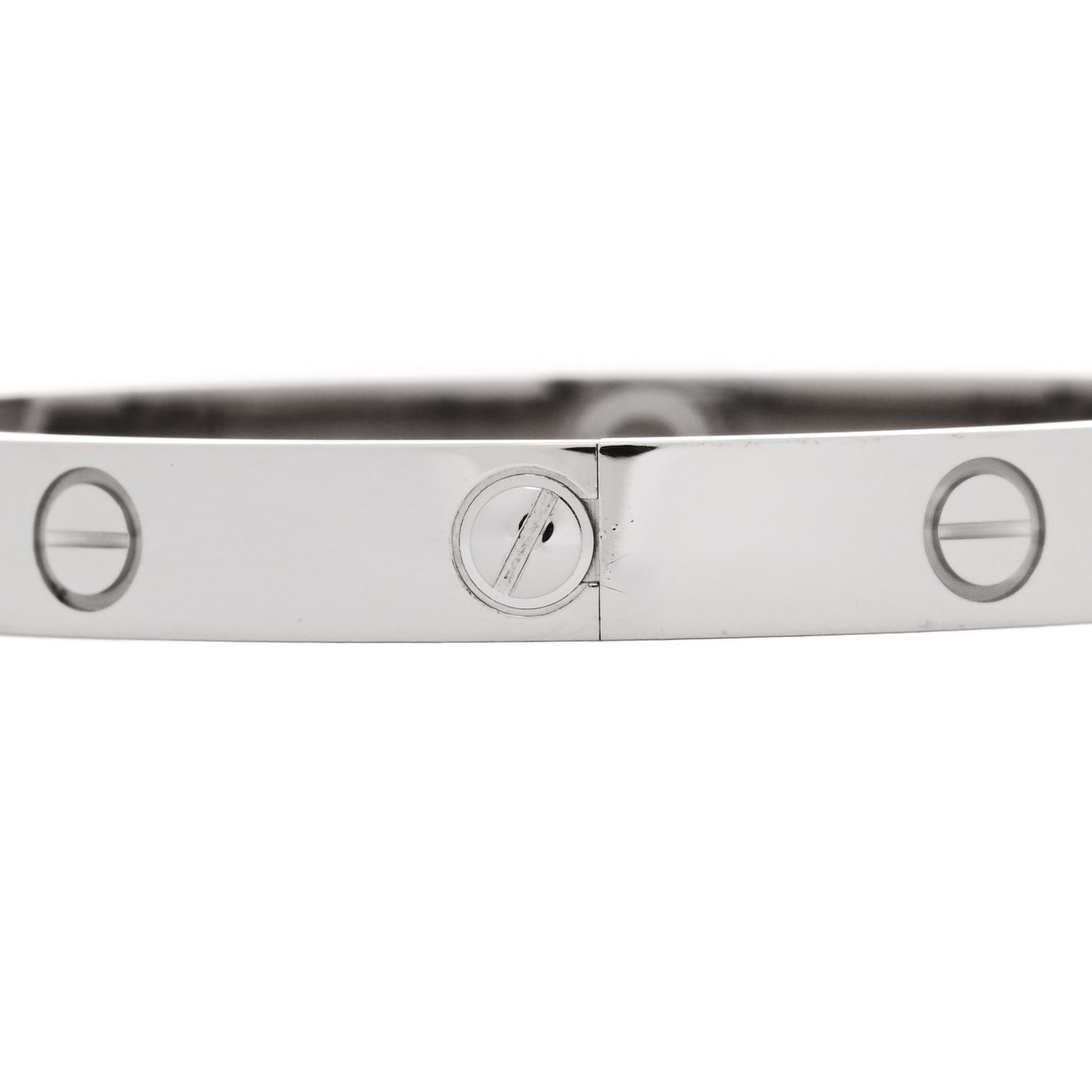 18K White Gold LOVE Bracelet 17