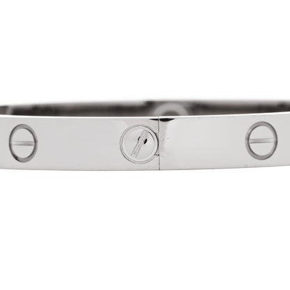 Cartier 18K White Gold LOVE Bracelet 17 4 of 9