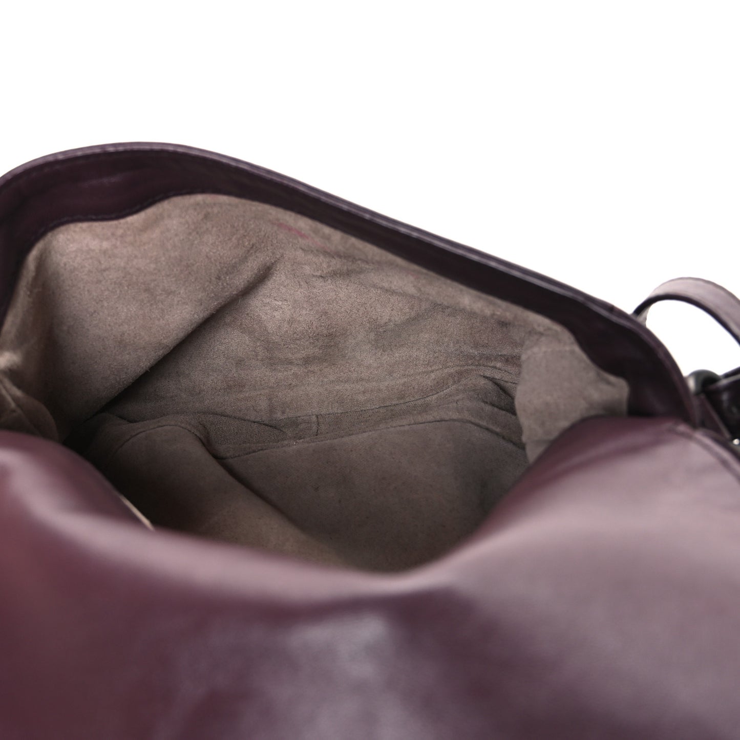 Nappa Intrecciato Double Sided Crossbody Bag Aubergine