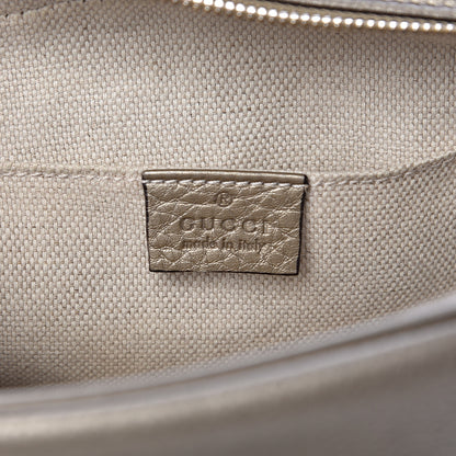 Gucci Metallic Pebbled Calfskin Small Soho Disco Bag Golden Beige 6 of 12