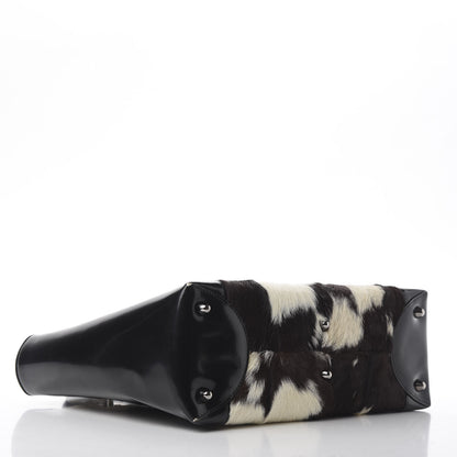 Christian Dior Patent Pony Hair Large Lady Dior Black 4 of 10