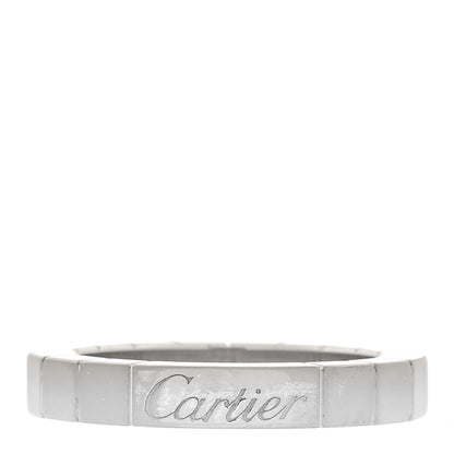 Cartier 18K White Gold Lanieres Ring 46 3.75 1 of 5