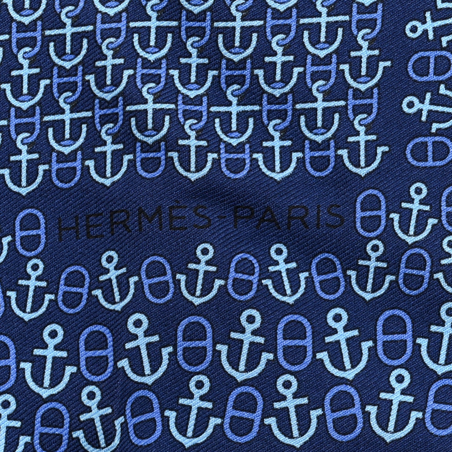Silk Mors Smile Pocket Square Scarf Marine Bleu Moyen Ciel