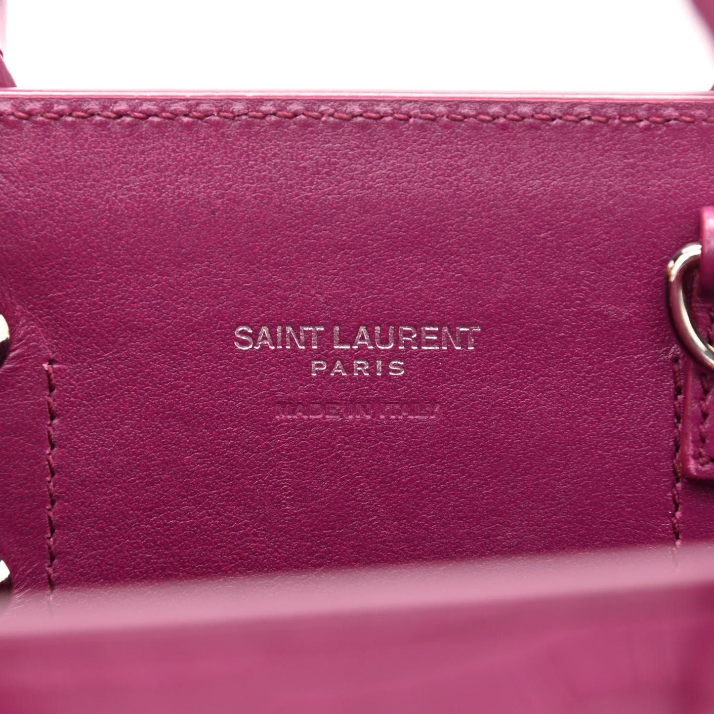 Calfskin Crocodile Embossed Nano Sac De Jour Violet