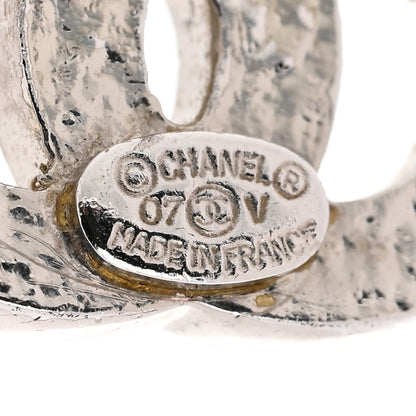 Chanel Crystal Mini Timeless CC Earrings Silver 4 of 5