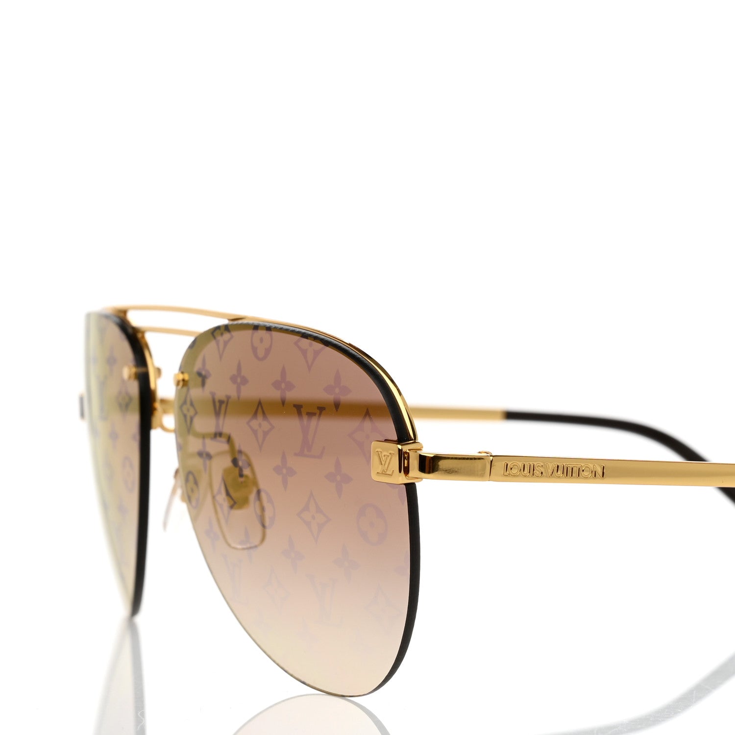 Louis Vuitton Clockwise Sunglasses Z1020E Gold Brown 7 of 8