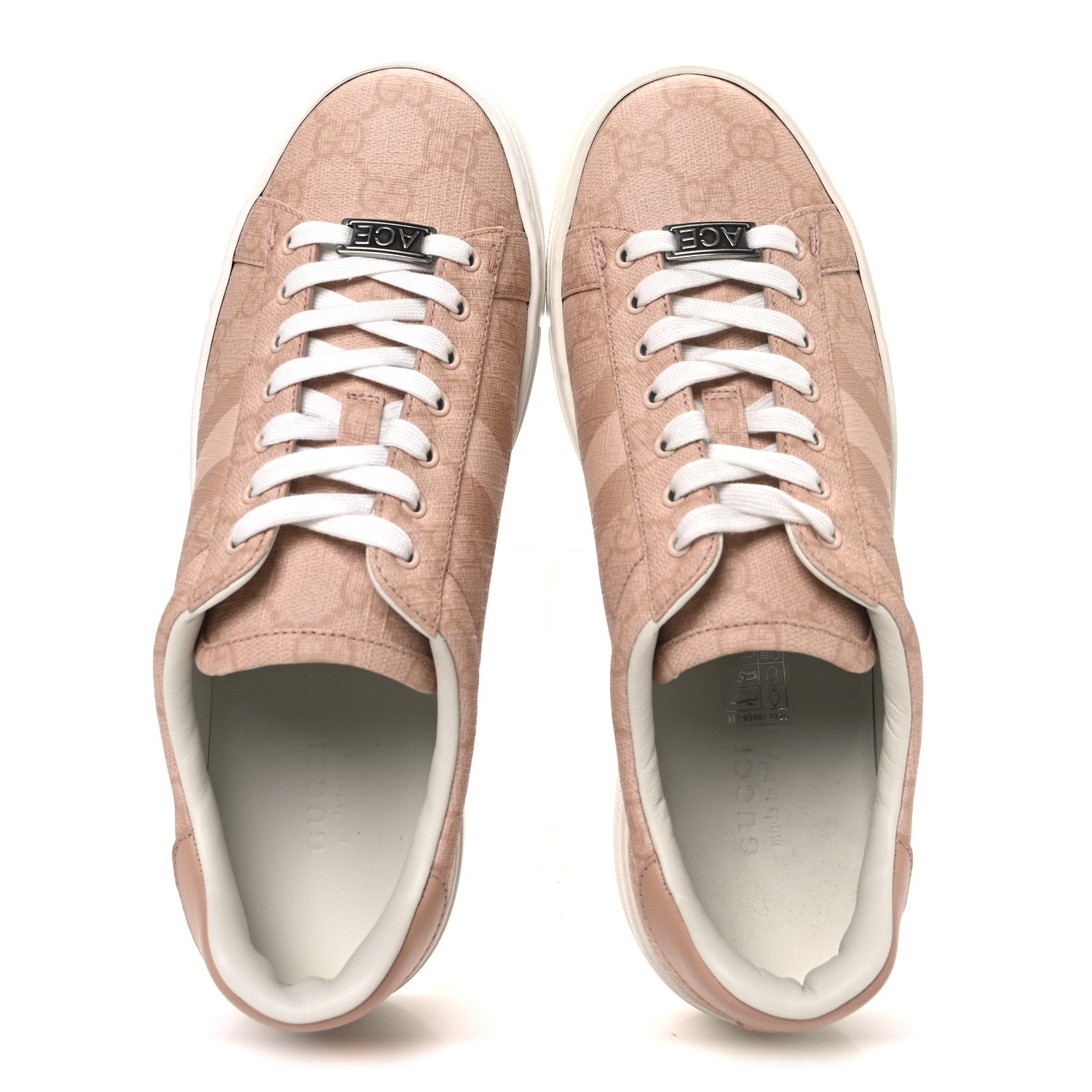 Gucci GG Supreme Tonal Web Womens New Ace Sneakers 37 Pink 2 of 11
