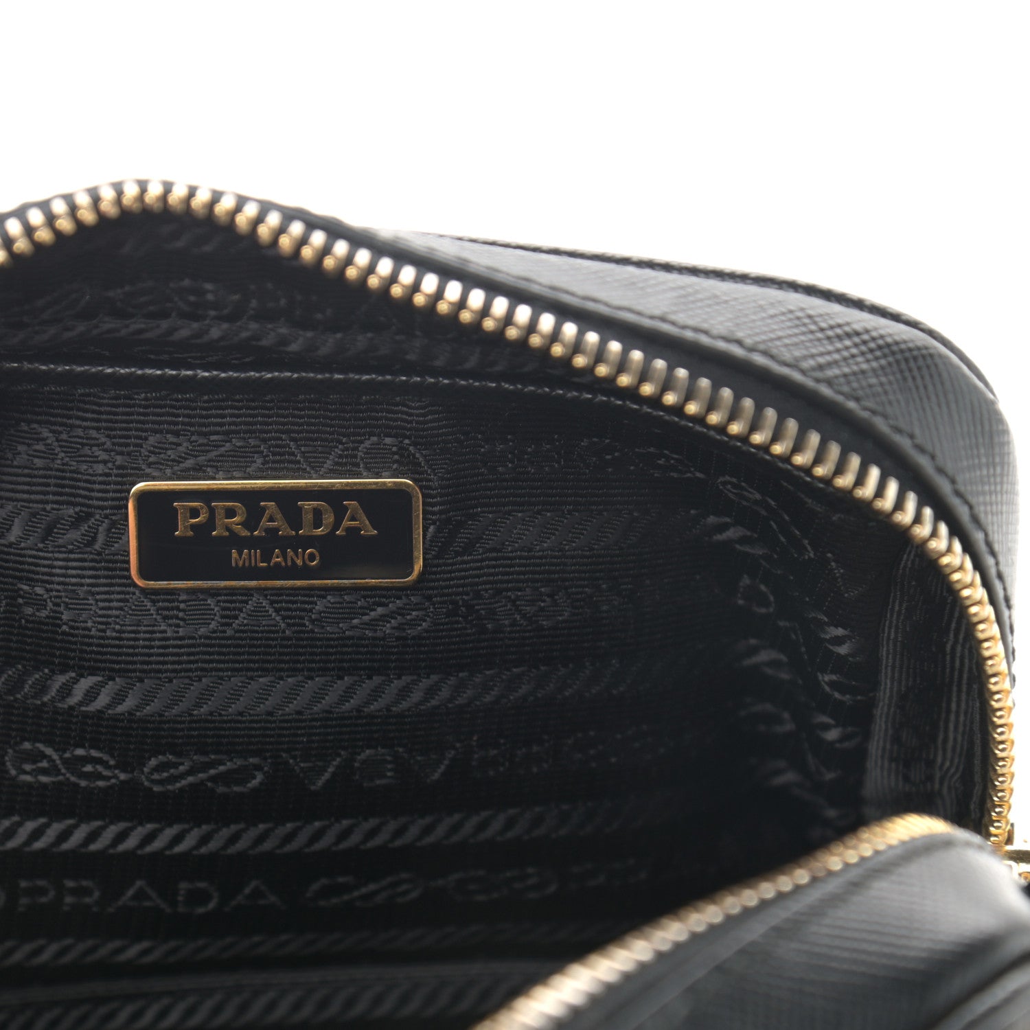 Prada Saffiano Mini Camera Crossbody Bag Black 6 of 11