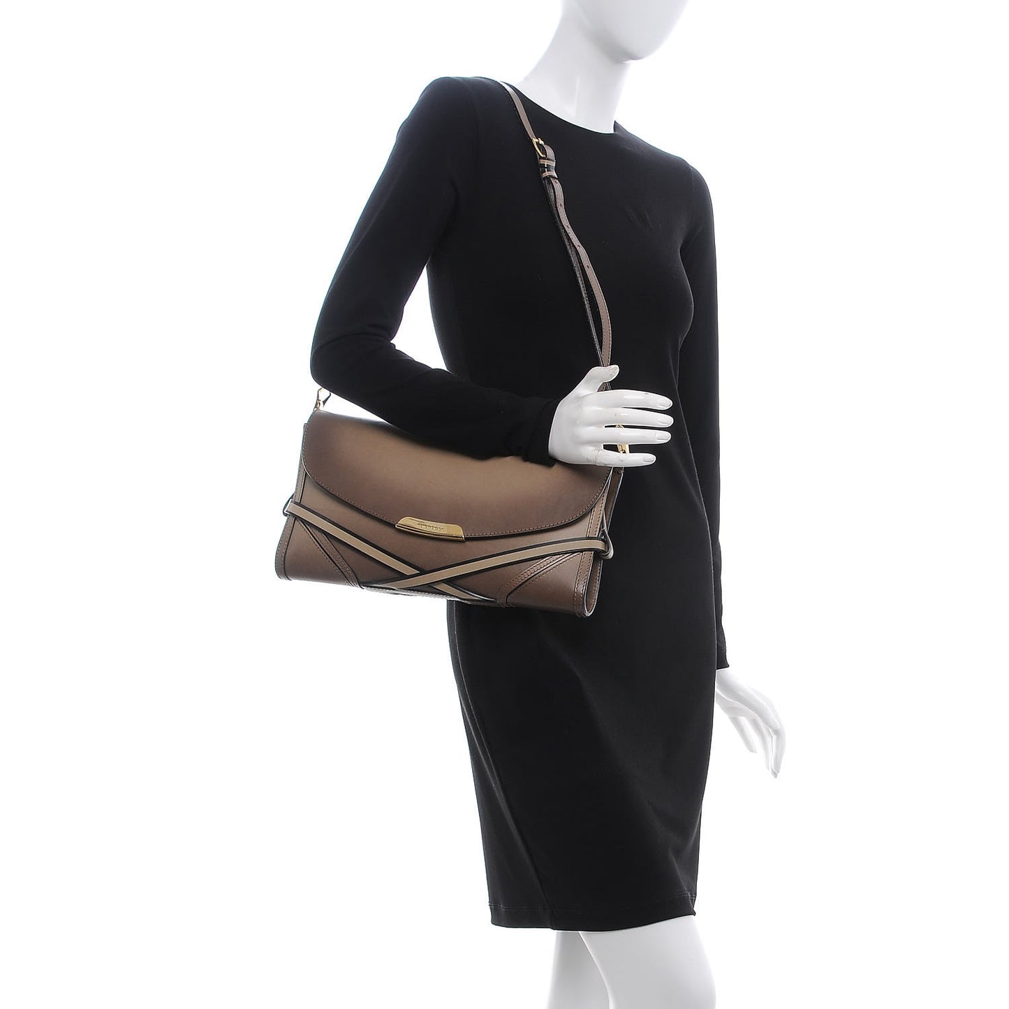 Bridle Calfskin Katherine Crossbody Clutch Beige