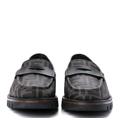 Fendi Calfskin FF Mens Lug Sole Loafers 8 Maya Black Moro 2 of 7