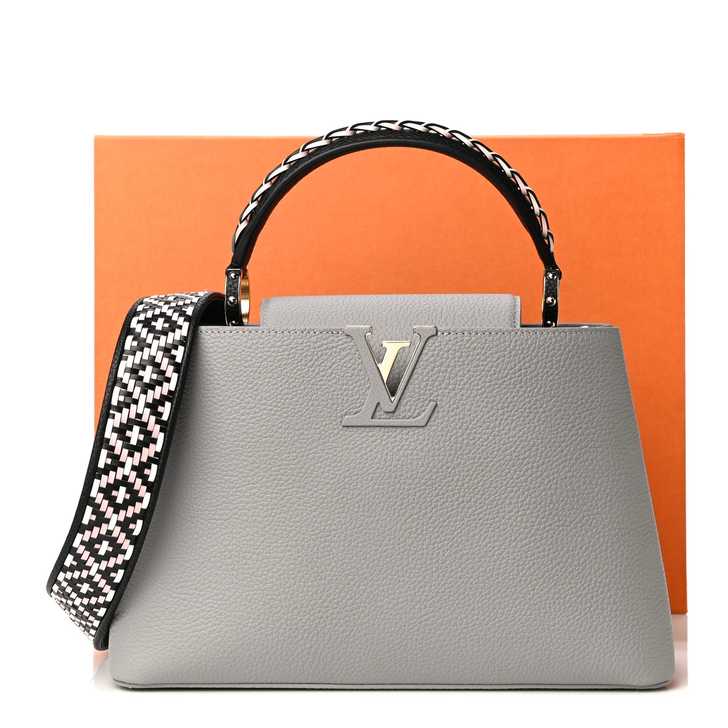 Taurillon Woven Capucines PM