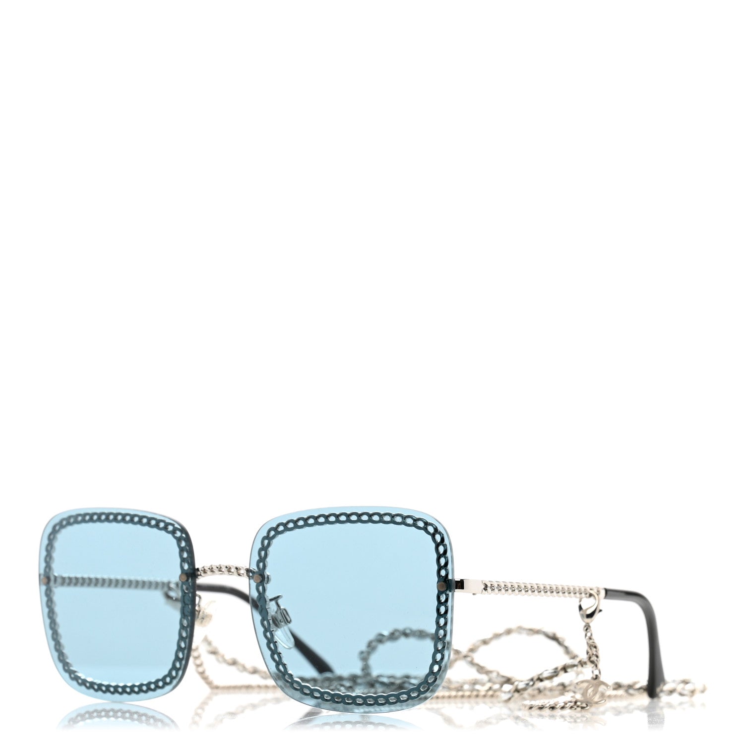 Chanel Chain Square Sunglasses 4244 Blue 1 of 8