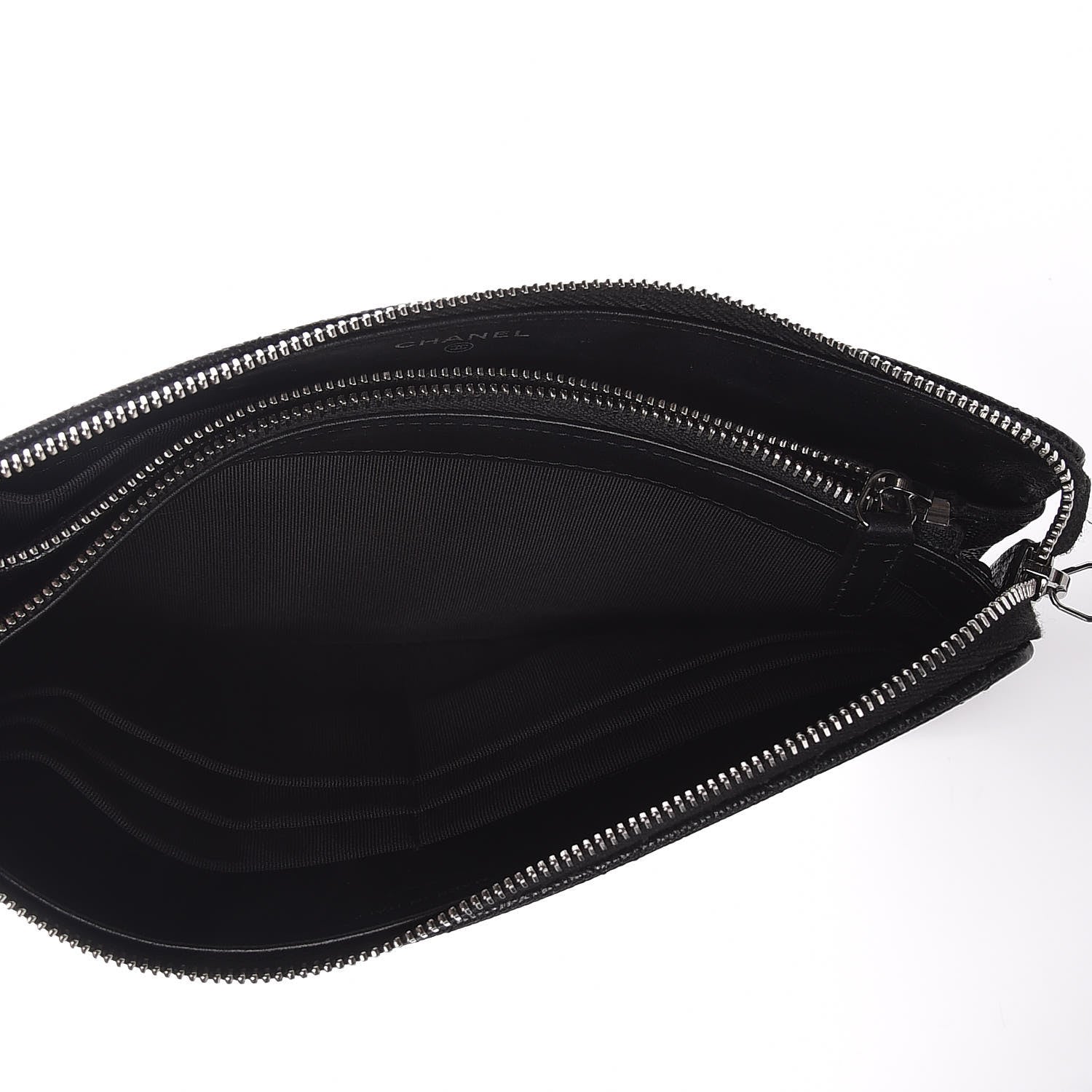 Chanel Caviar Quilted Small Zipped Pouch Black 5 of 8