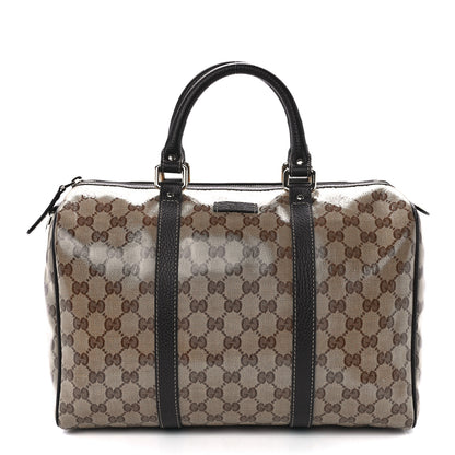Gucci Crystal Monogram Medium Joy Boston Dark Brown 1 of 12