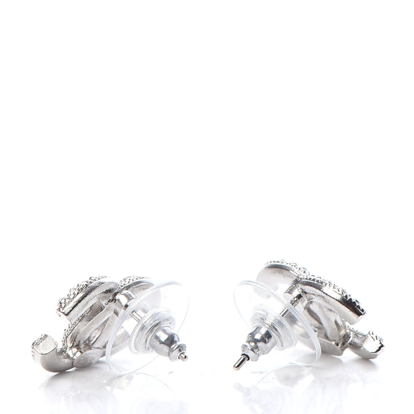 Crystal CC Earrings Silver