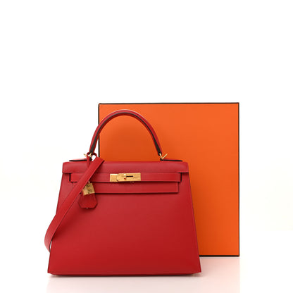 Hermes Epsom Kelly Sellier 28 Rouge Casaque 15 of 15