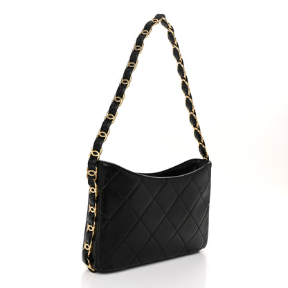 Chanel Lambskin Quilted Small CC Links Hobo Black 3 of 10