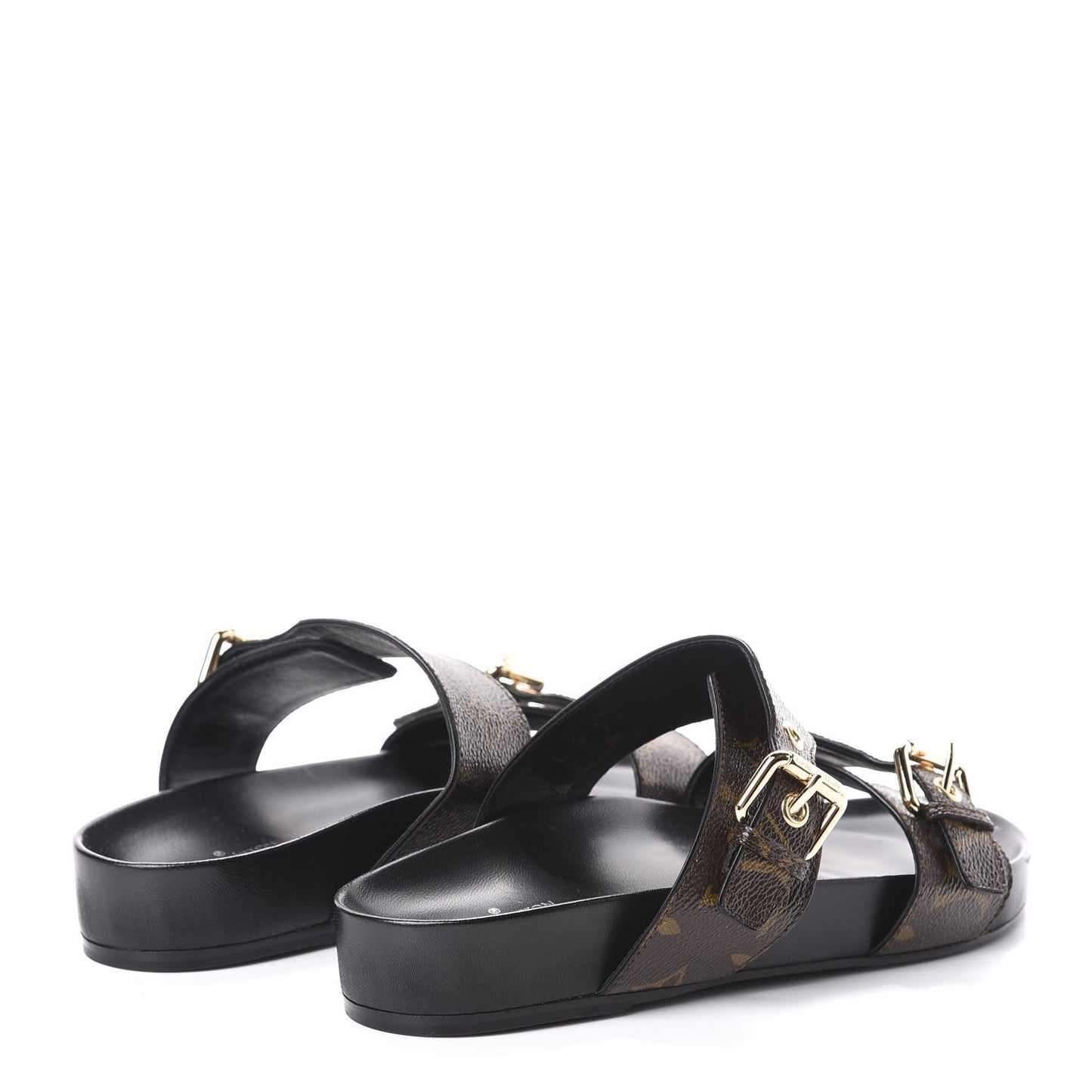 Monogram Bom Dia Mule Sandals 37.5 Black