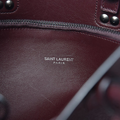 Saint Laurent Grained Calfskin Baby Sac De Jour Amaranto 7 of 14