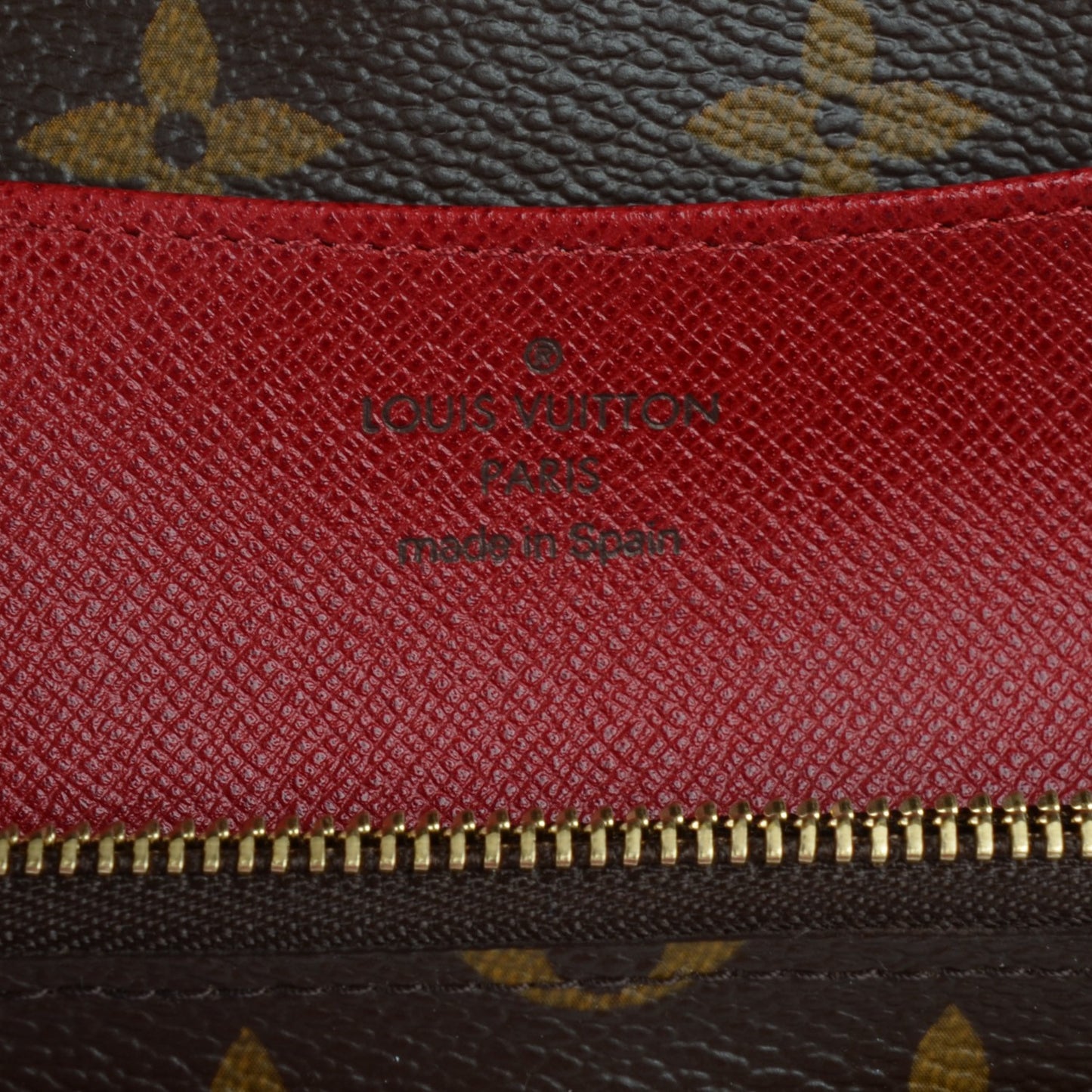Monogram Emilie Wallet Red