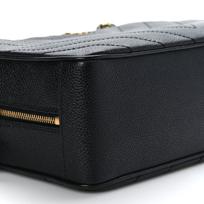 Chanel Caviar Chevron Quilted Camera Case Black 9 of 10