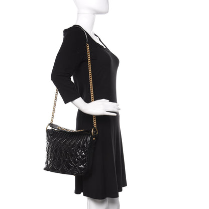 Chanel Glazed Calfskin Quilted State Of The Art Hobo Black 2 of 10