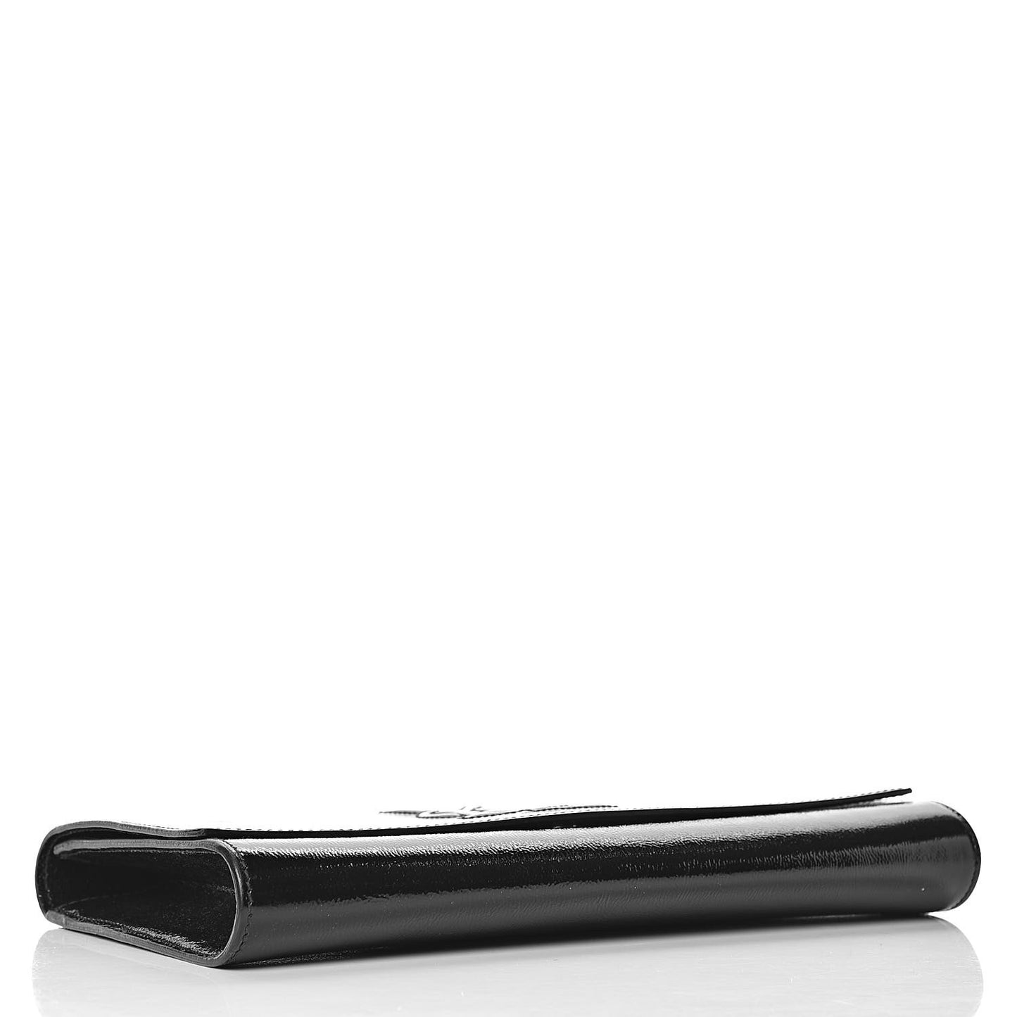 Textured Patent Monogram Large Belle De Jour Clutch Black
