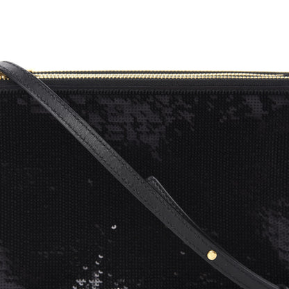 Celine Sequin Small Trio Crossbody Bag Black 10 of 10