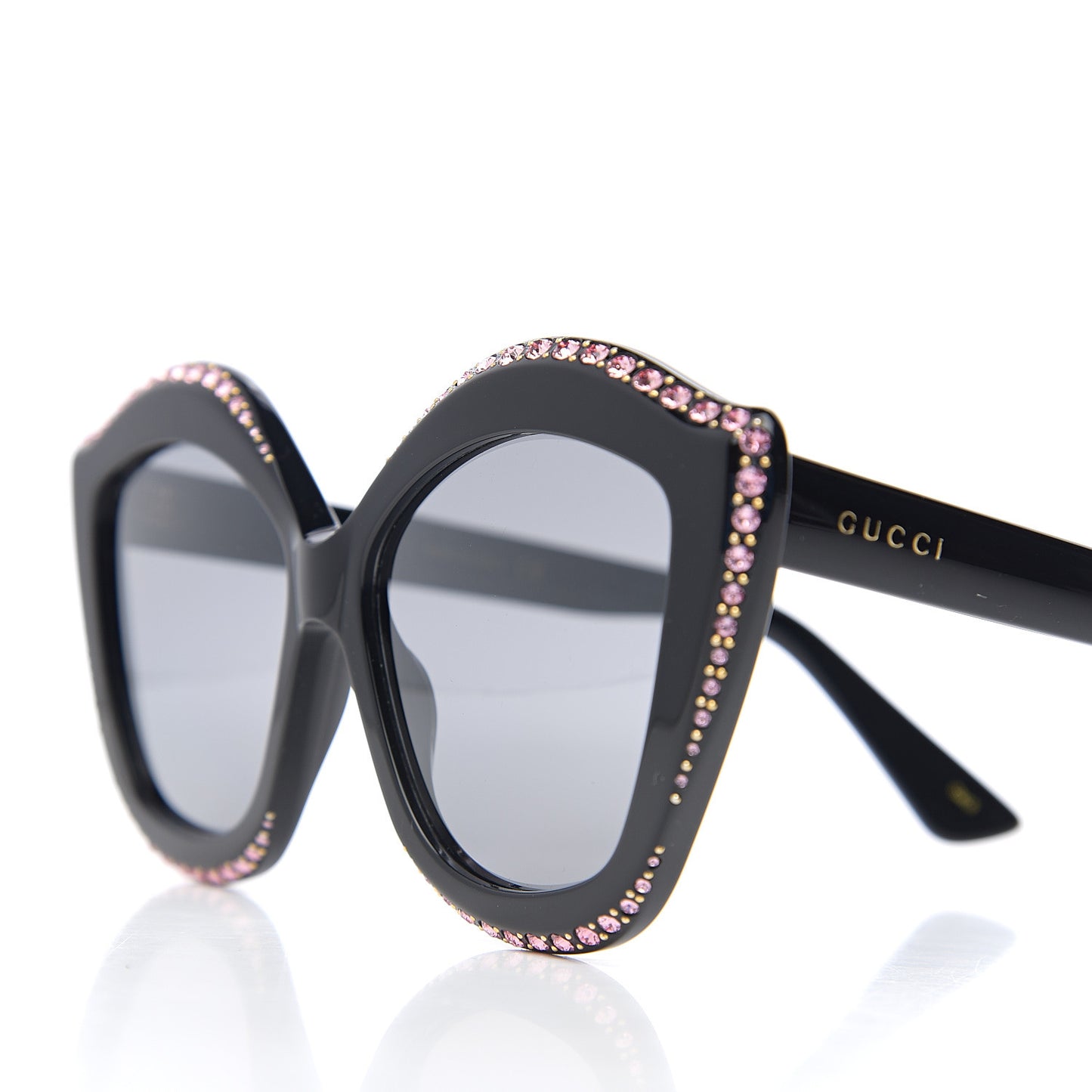 Crystal Cat Eye GG0118S Sunglasses Black