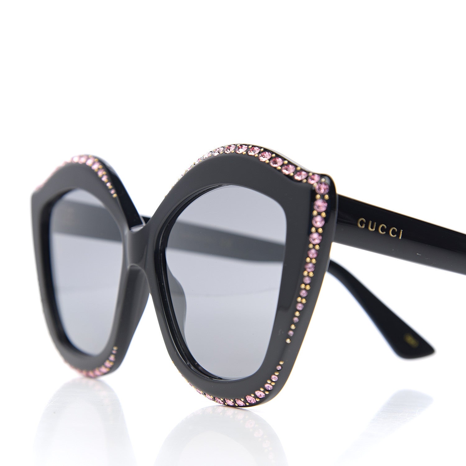 Gucci Crystal Cat Eye GG0118S Sunglasses Black 7 of 8