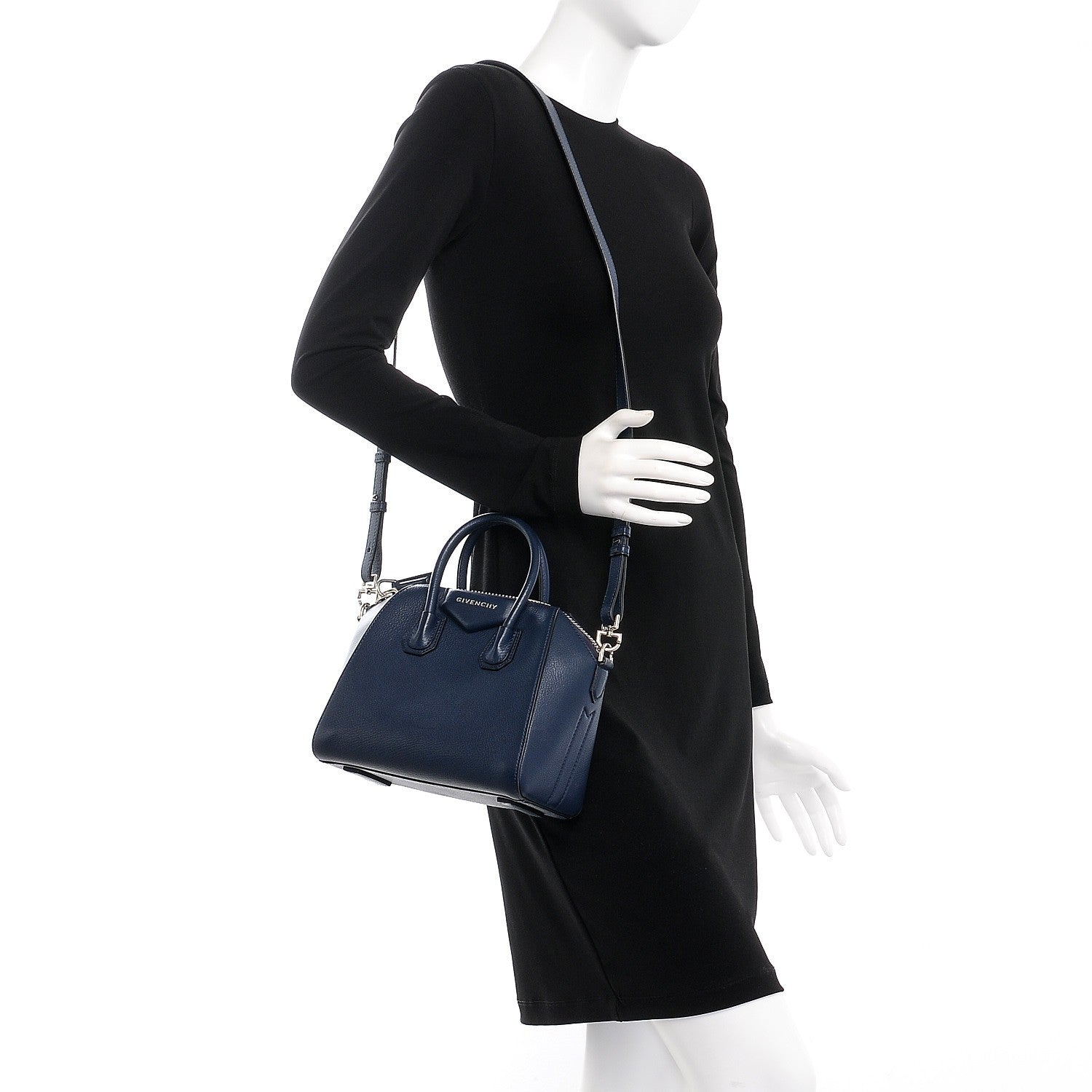Givenchy Sugar Goatskin Mini Antigona Navy 2 of 8
