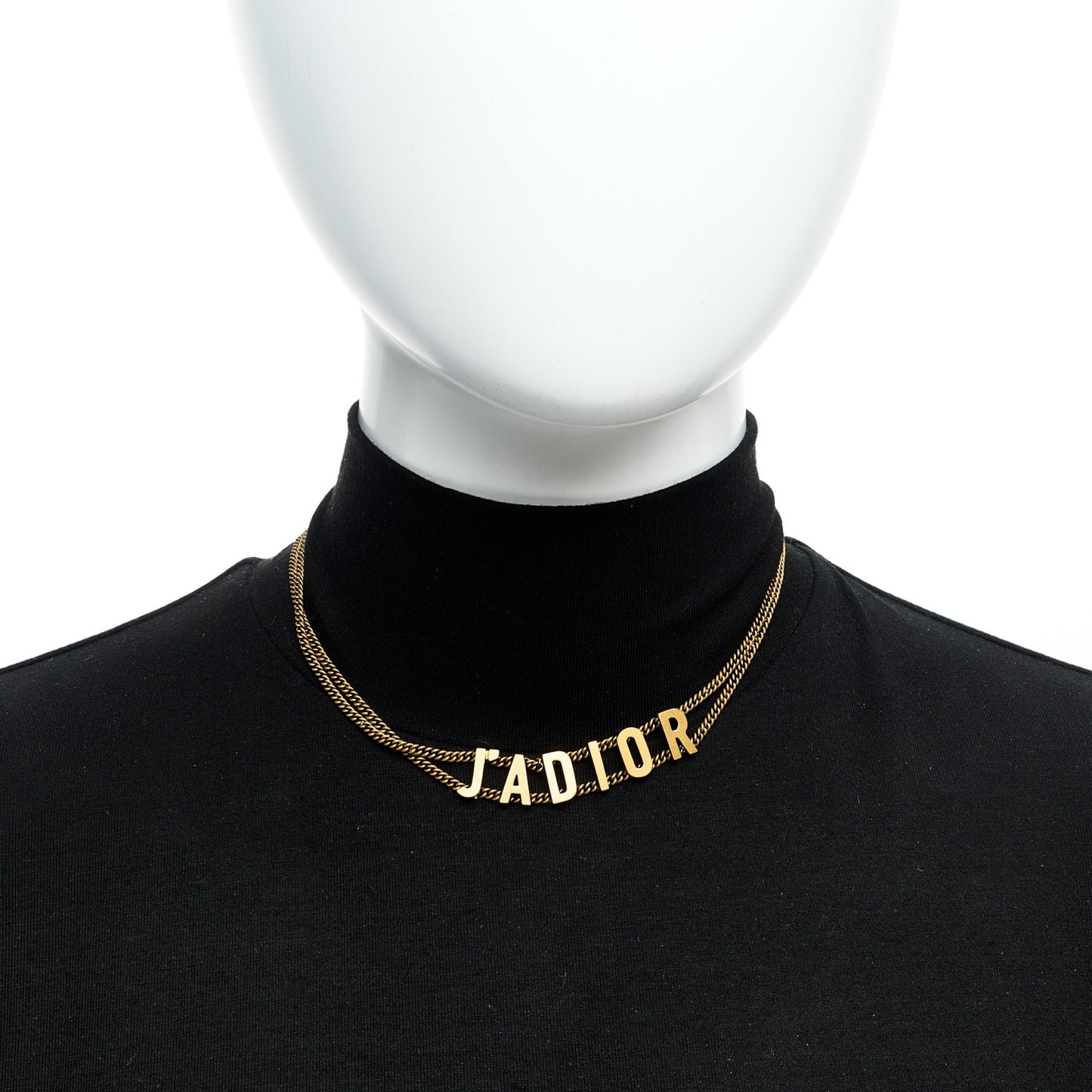 Metal J'Adior Choker Necklace Aged Gold