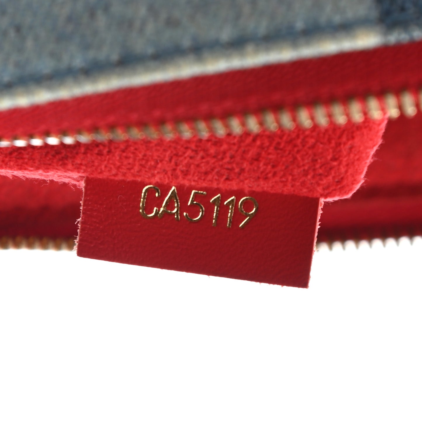 Denim Monogram Patchwork City Pouch Blue Rouge
