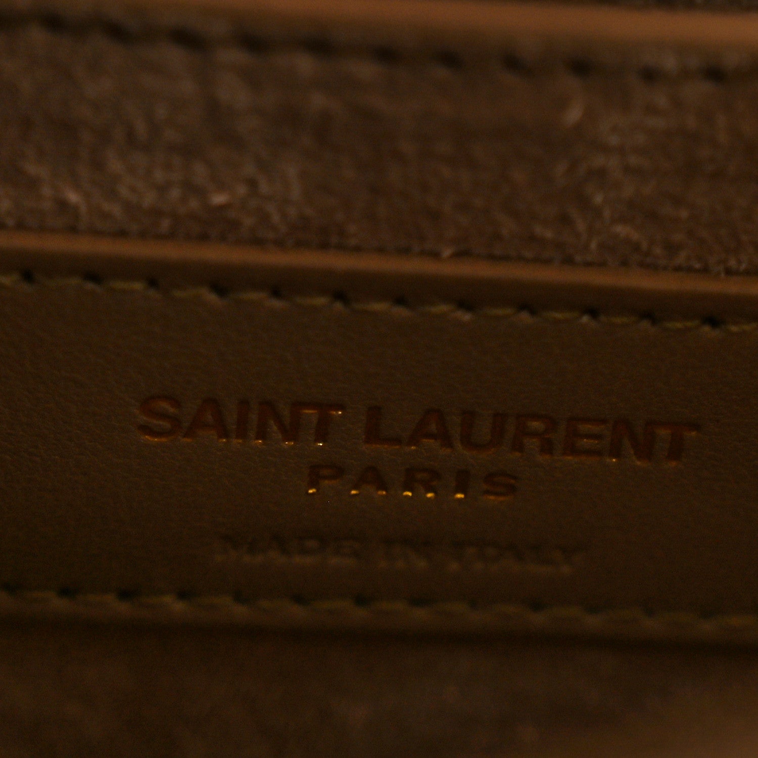 Saint Laurent Calfskin Crocodile Embossed Medium Monogram Sunset Blanc Vintage 6 of 12