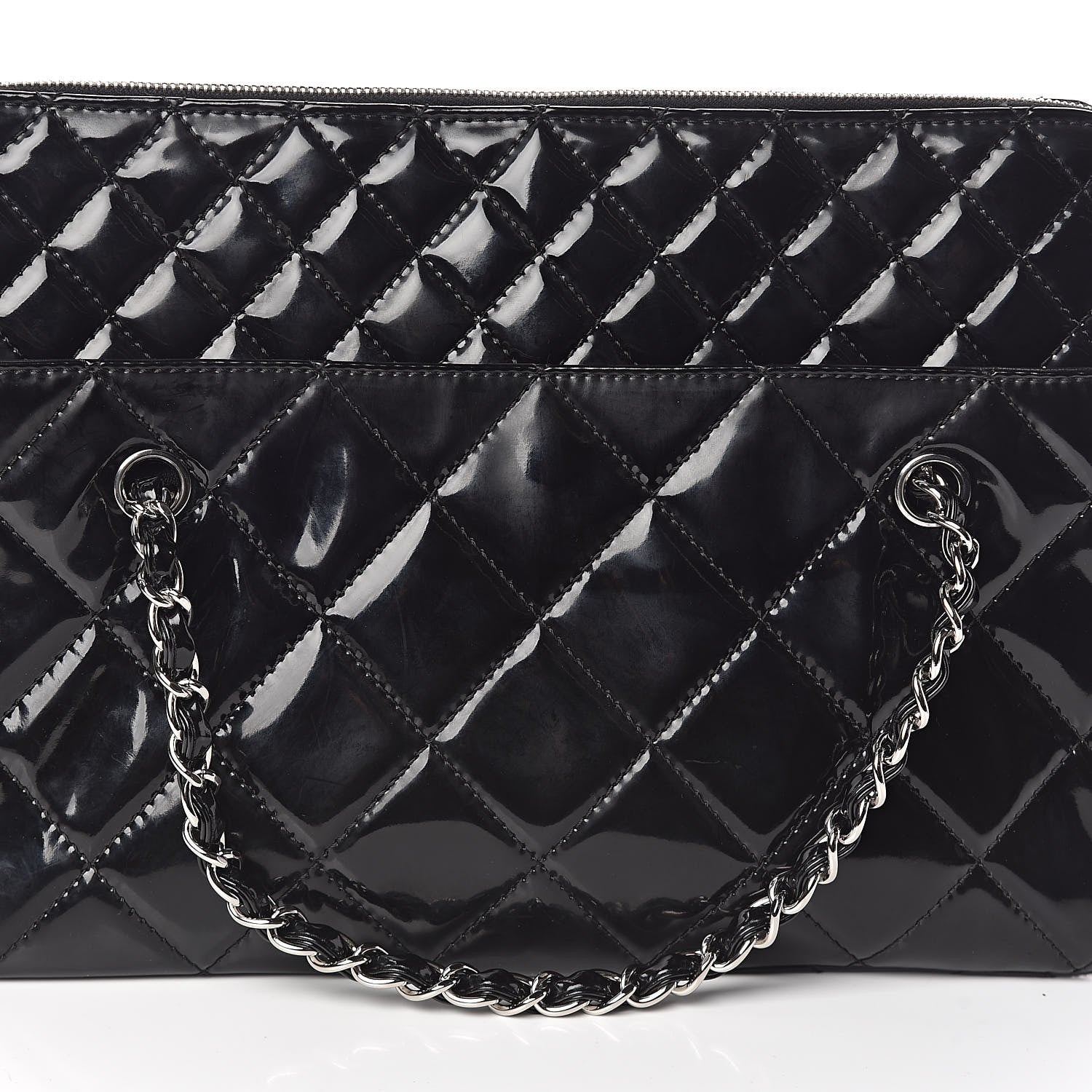 Chanel Vinyl Quilted In The Business Tote Black 8 of 14