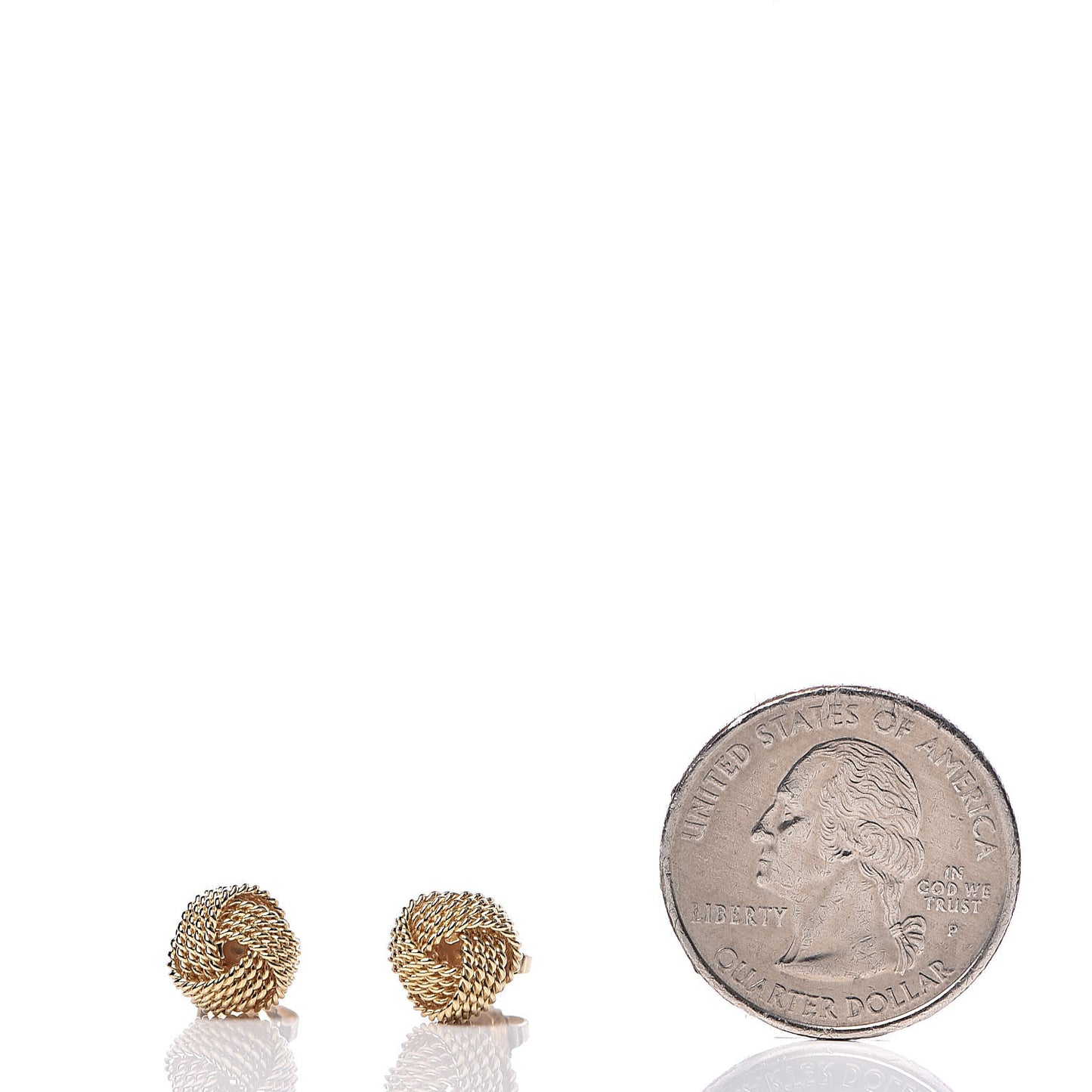 18K Yellow Gold Twist Knot Earrings