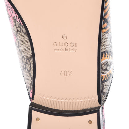 Gucci GG Supreme Monogram Bengal Womens Princetown Slippers 40.5 Beige Crop Pink 6 of 8