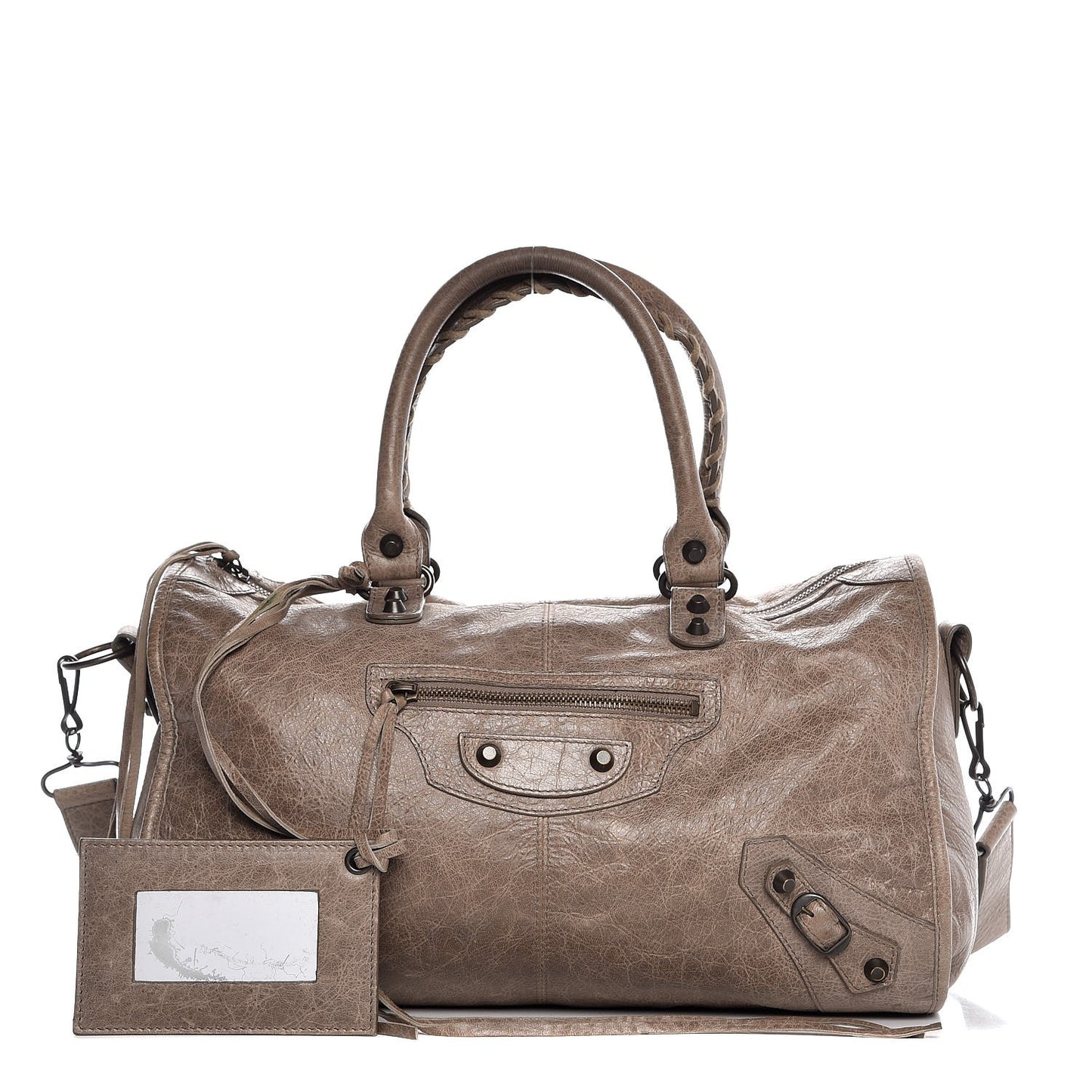 Agneau Classic Hardware Maxi Twiggy Gris Poivre