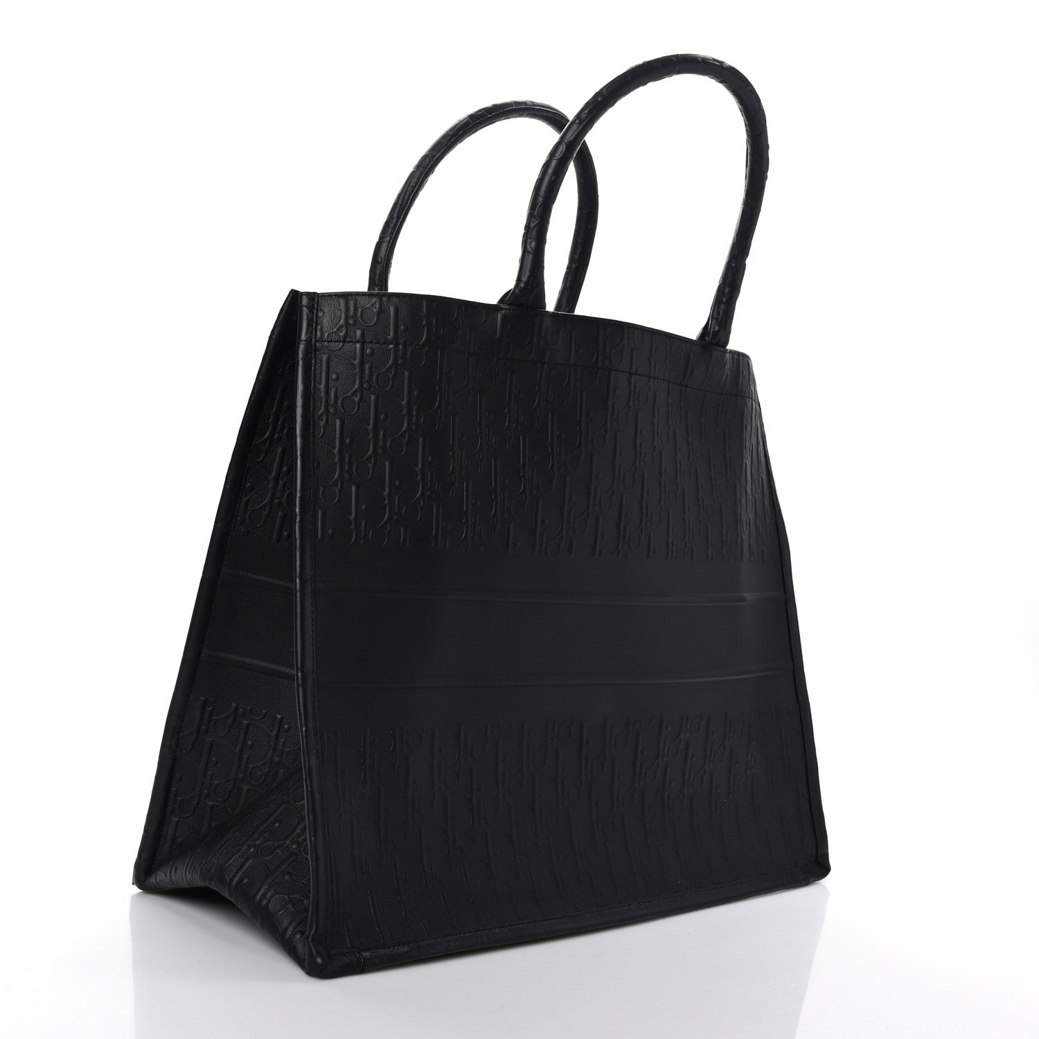 Christian Dior Oblique Calfskin Embossed Large Book Tote Black 3 of 9