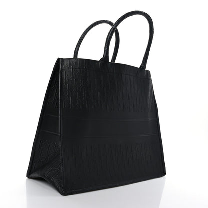 Christian Dior Oblique Calfskin Embossed Large Book Tote Black 3 of 9