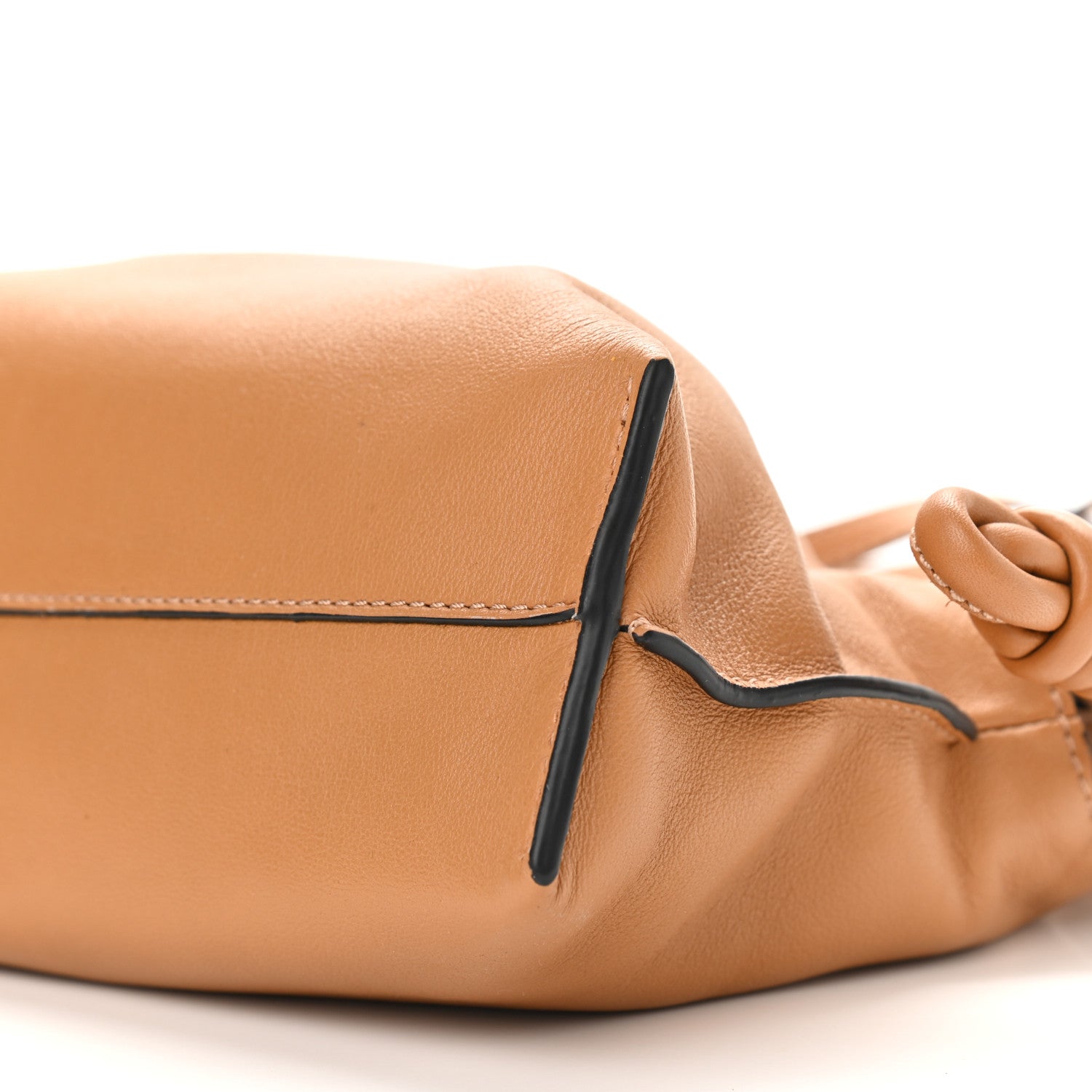 Loewe Calfskin Mini Flamenco Knot Clutch Warm Desert 8 of 10