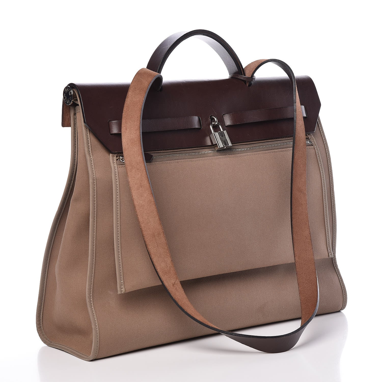 Hermes Toile Vache Hunter Herbag Zip 39 MM Etoupe Ebene 4 of 19