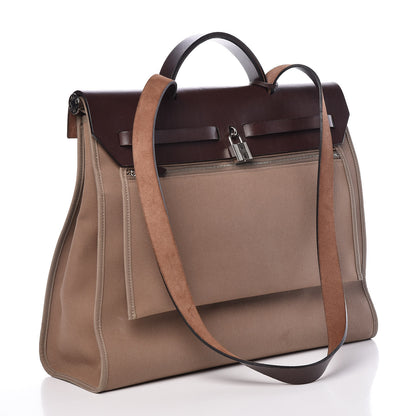 Hermes Toile Vache Hunter Herbag Zip 39 MM Etoupe Ebene 4 of 19